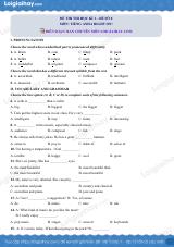 Đề thi học kì 1 Tiếng Anh 6 Right on! - Đề số 8